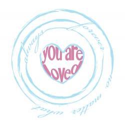 Customized "You Are Loved" Heart Print