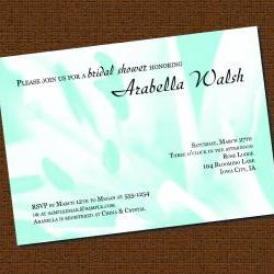 Printable Classic Lily Bridal Shower Invitation